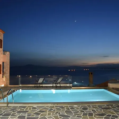 빌라 Dafni - Infinite Sea Vistas With Private Pool 칼라마타